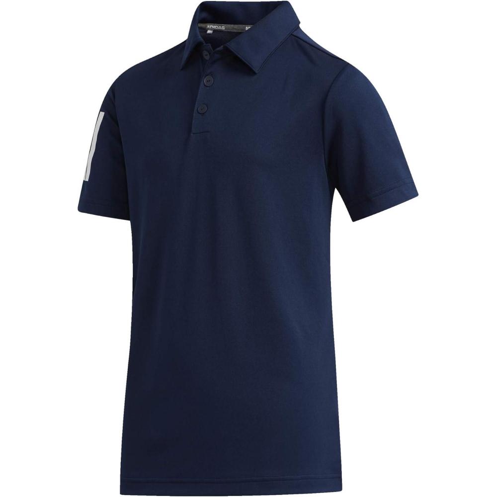 imageadidas Boys 3Stripes Golf Polo ShirtCollegiate Navy