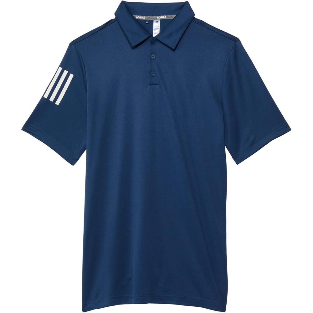 imageadidas Boys 3Stripes Golf Polo ShirtNavy