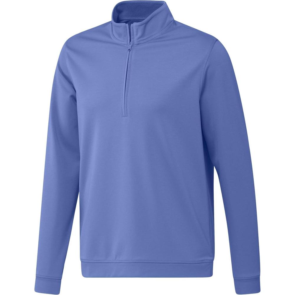 imageadidas Mens Elevated Quarter Zip Golf PulloverBlue Fusion
