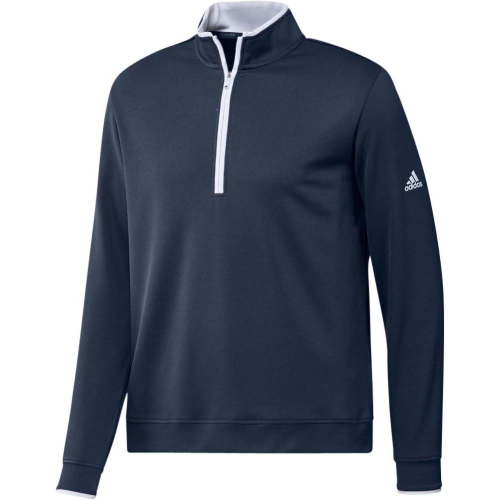 imageadidas Mens Elevated Quarter Zip Golf PulloverCrew Navy