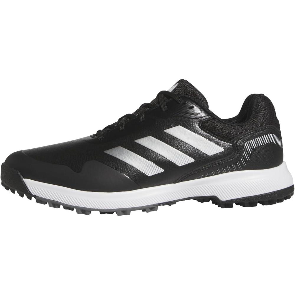 imageadidas Mens Traxion Response Spikeless Golf ShoeCore BlackSilver MetFtwr White
