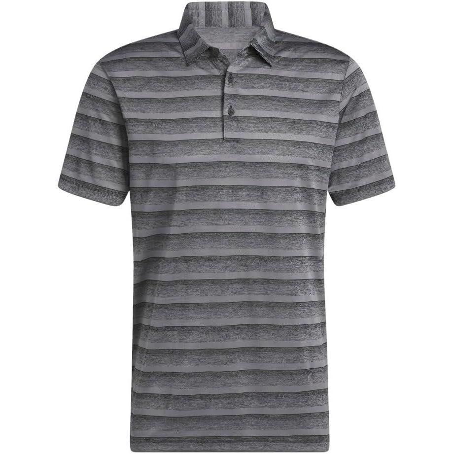 imageadidas Mens TwoColor Stripe Polo ShirtBlackGrey Four