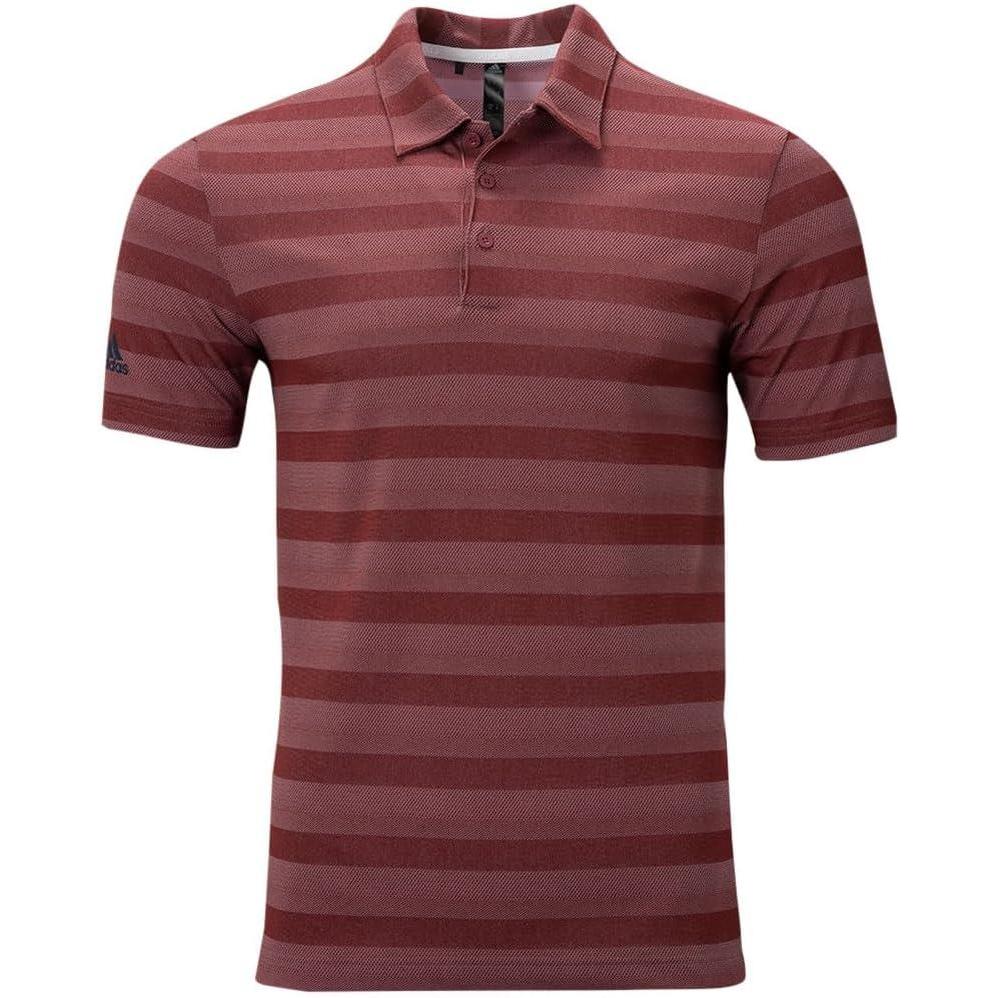 imageadidas Mens TwoColor Stripe Polo ShirtBliss Lilac