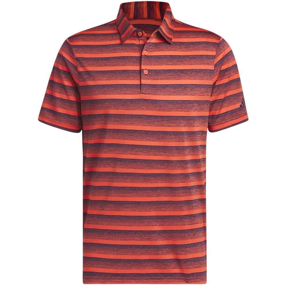 imageadidas Mens TwoColor Stripe Polo ShirtCollegiate NavyBright Red