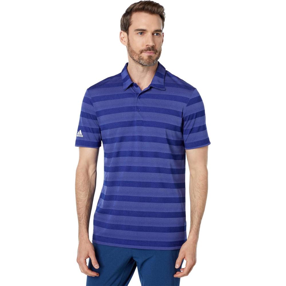 imageadidas Mens TwoColor Stripe Polo ShirtLegacy IndigoLight Purple