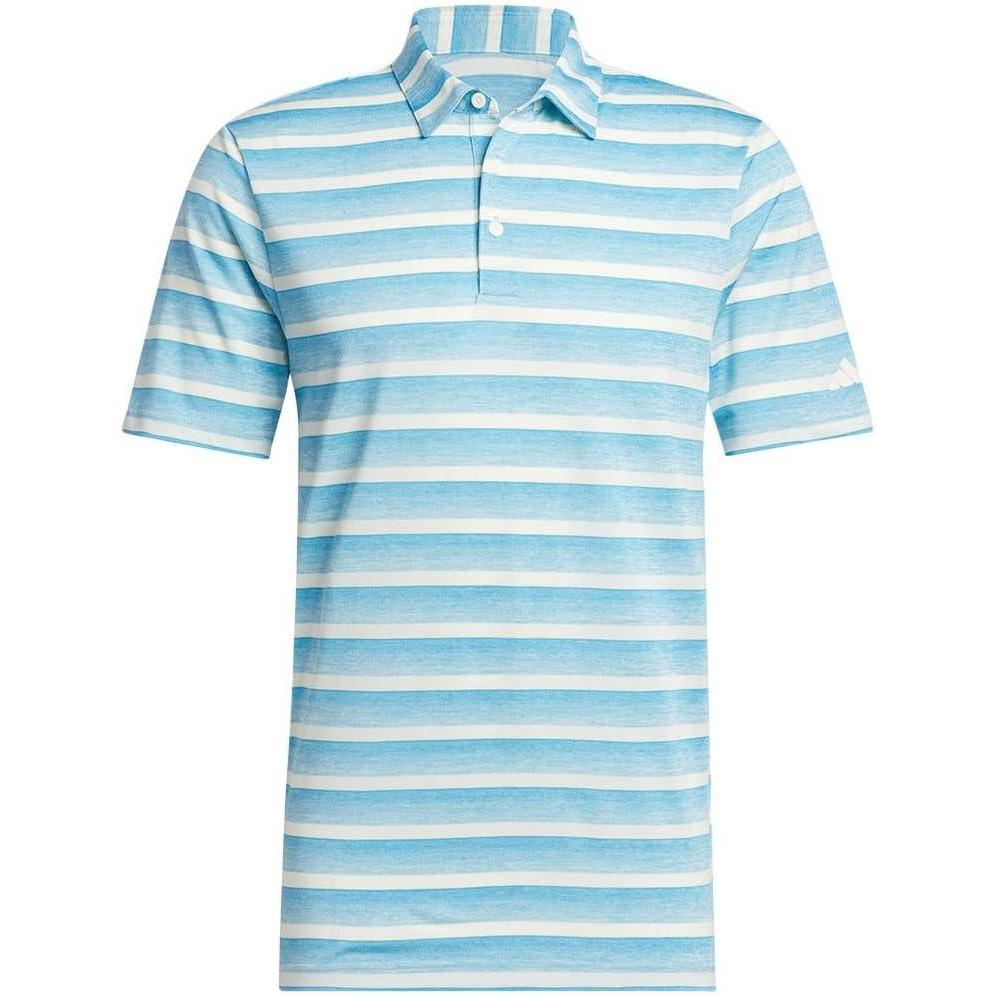 imageadidas Mens TwoColor Stripe Polo ShirtSemi Blue BurstIvory