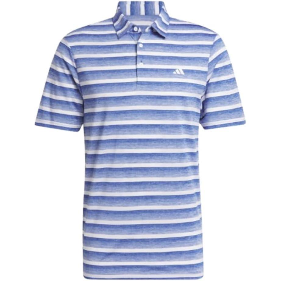 imageadidas Mens TwoColor Stripe Polo ShirtTeam Royal BlueWhite