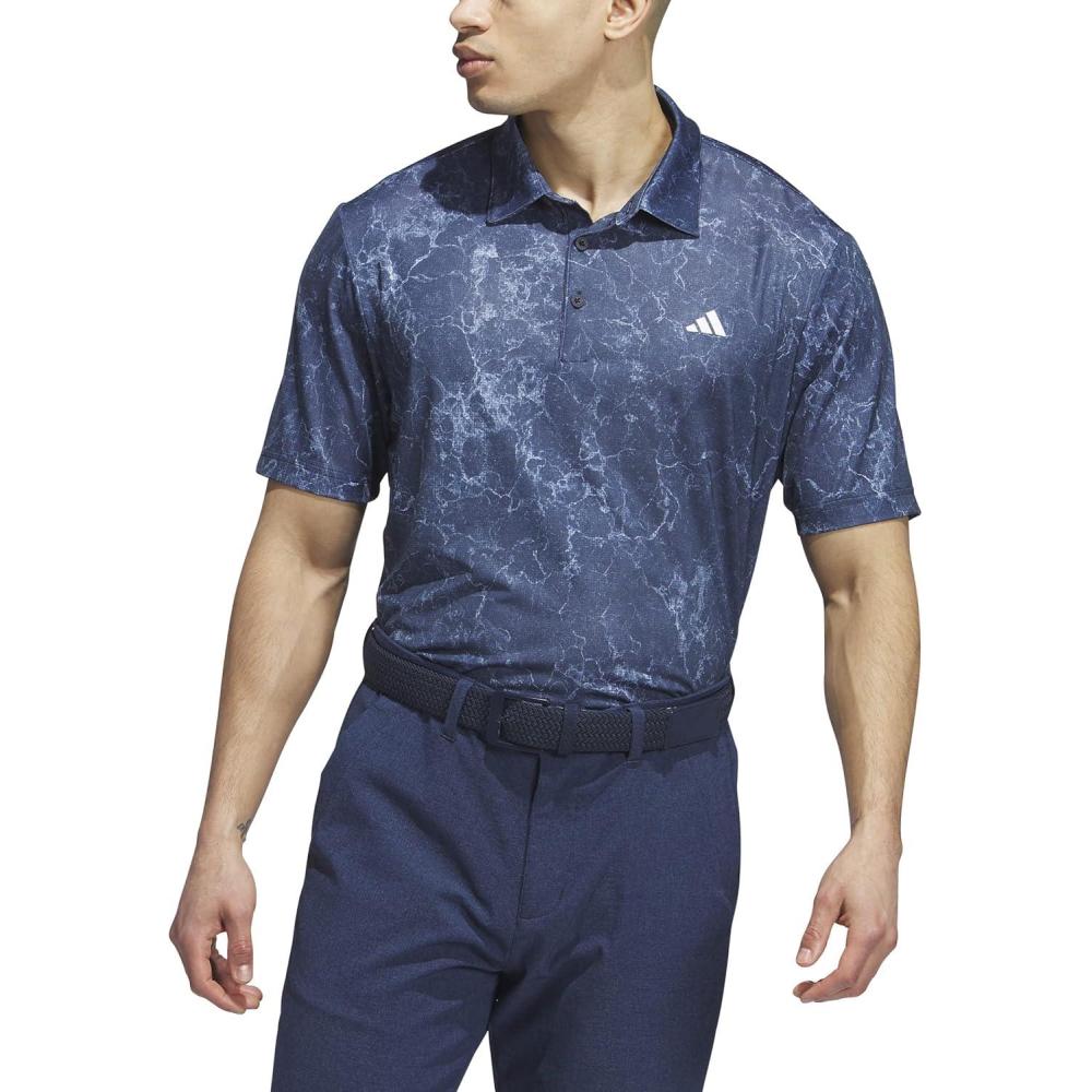 imageadidas Mens Ultimate365 Printed Golf Polo ShirtCollegiate Navy