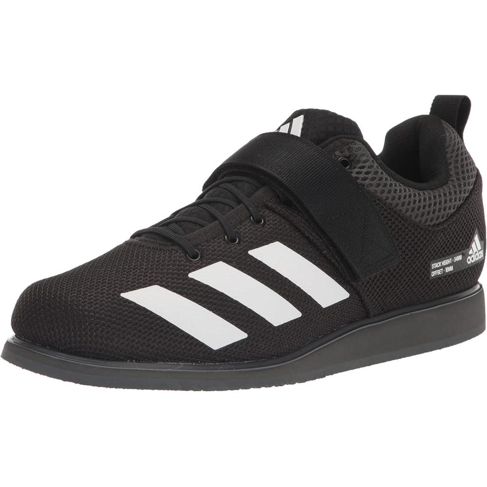 imageadidas UnisexAdult Powerlift 5Core BlackFtwr WhiteGrey Six