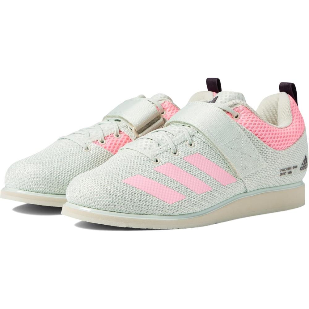 imageadidas UnisexAdult Powerlift 5Linen GreenBeam PinkShadow Maroon