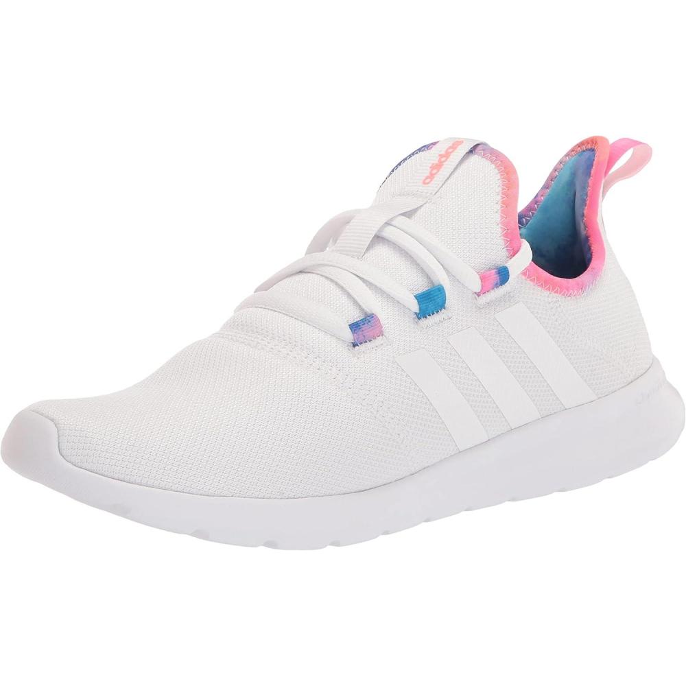 imageadidas Womens Cloudfoam Pure Running ShoeWhiteAcid RedAcid Red