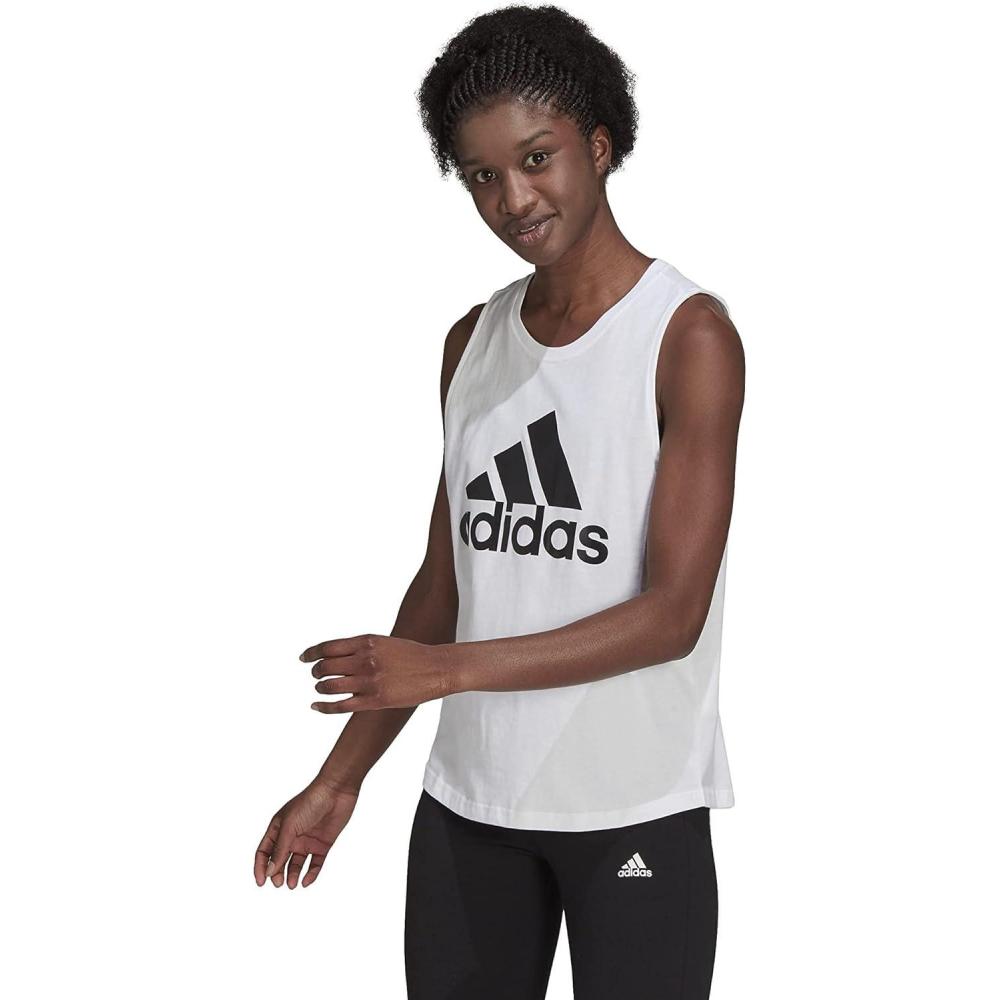 imageadidas Womens Essentials Big Logo Tank TopWhiteBlack