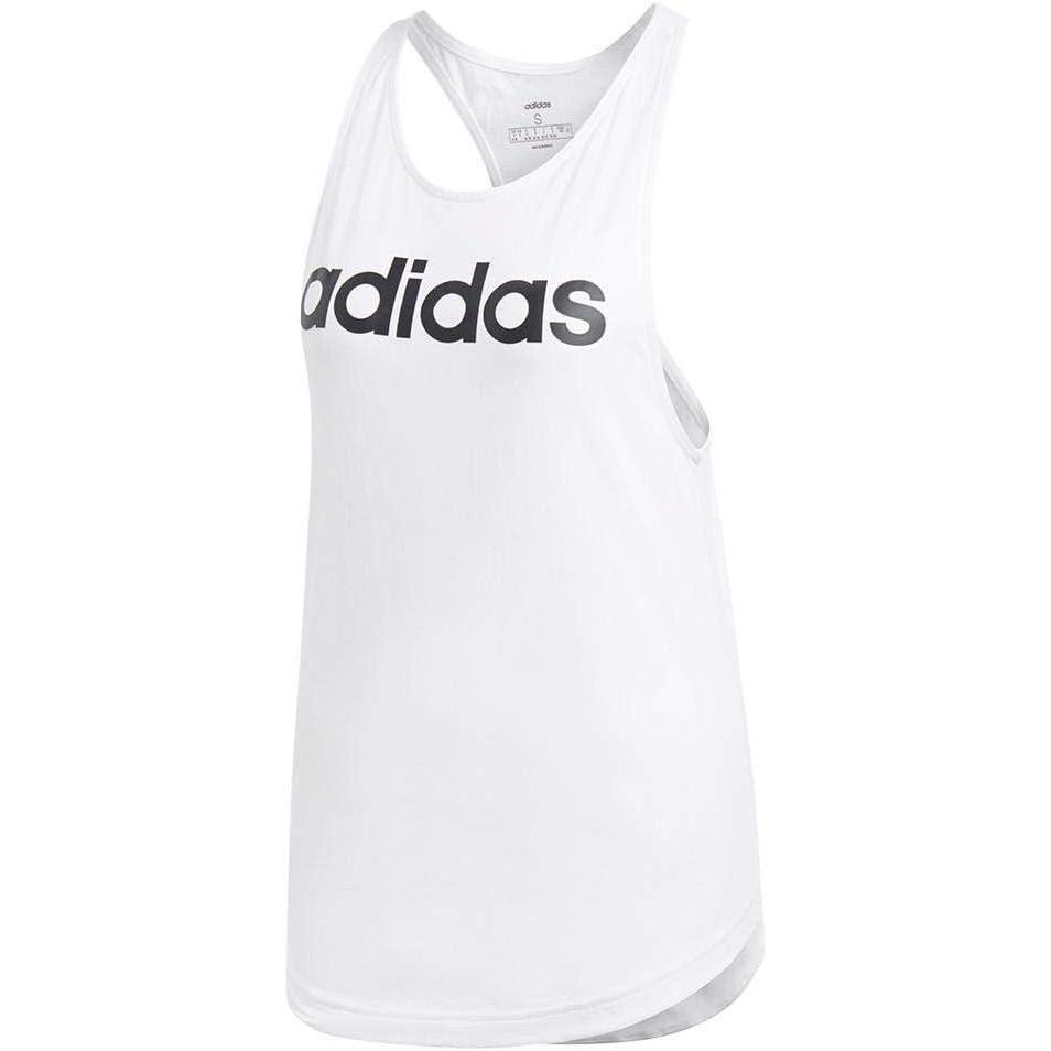 imageadidas Womens Essentials Linear Tank TopWhiteBlack