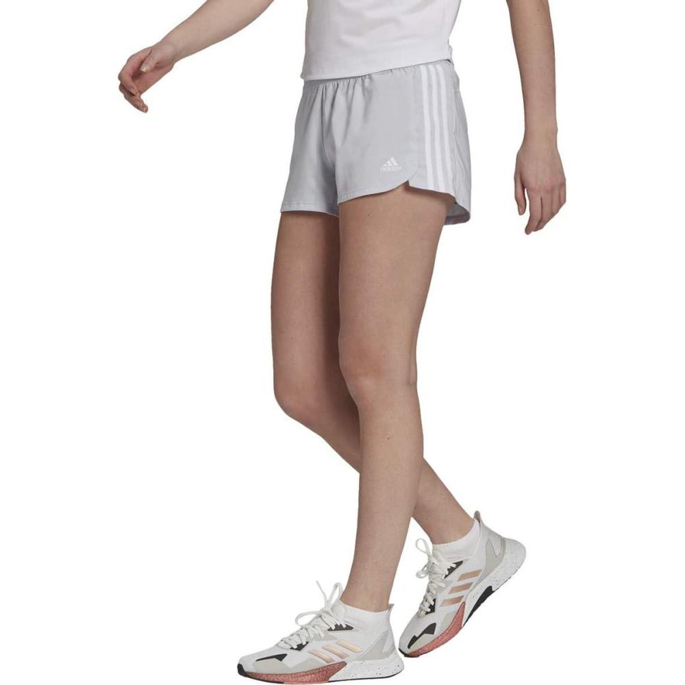 imageadidas Womens Pacer 3Stripes Woven ShortsHalo Blue