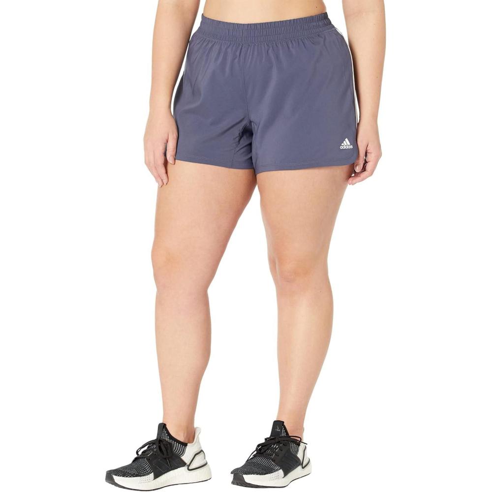 imageadidas Womens Pacer 3Stripes Woven ShortsShadow Navy