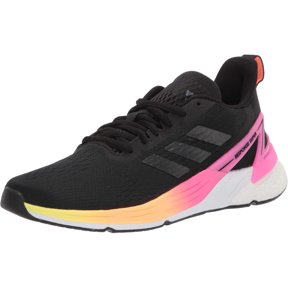 imageadidas Womens Response Super Running ShoeBlackBlackHires Yellow