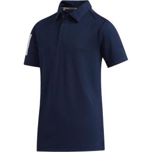 adidas Boys’ 3-Stripes Golf Polo Shirt(Collegiate Navy)