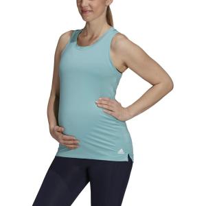 adidas Women’s Aeroready Designed 2 Move Sport Tank Top (Maternity)(Mint Tone/White)