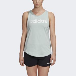adidas Women’s Essentials Linear Tank Top(Green Tint/White)