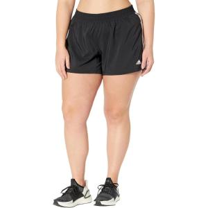 adidas Women’s Pacer 3-Stripes Woven Shorts(Black/White)
