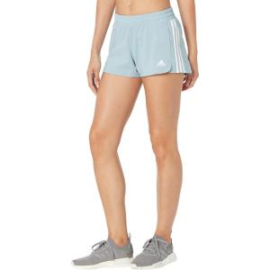 adidas Women’s Pacer 3-Stripes Woven Shorts(Magic Grey)