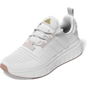 adidas Women’s Swift Run Shoes(White/White/Gold Metallic)