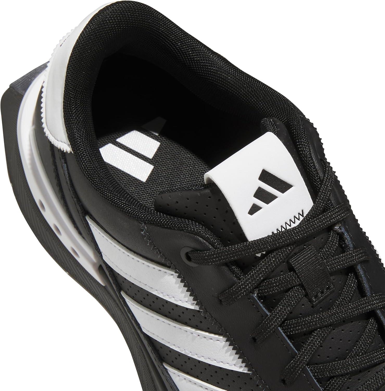 imageAdidas Mens S2g Spikeless Leather 24 Golf ShoesCore BlackFootwear WhiteIron Metallic