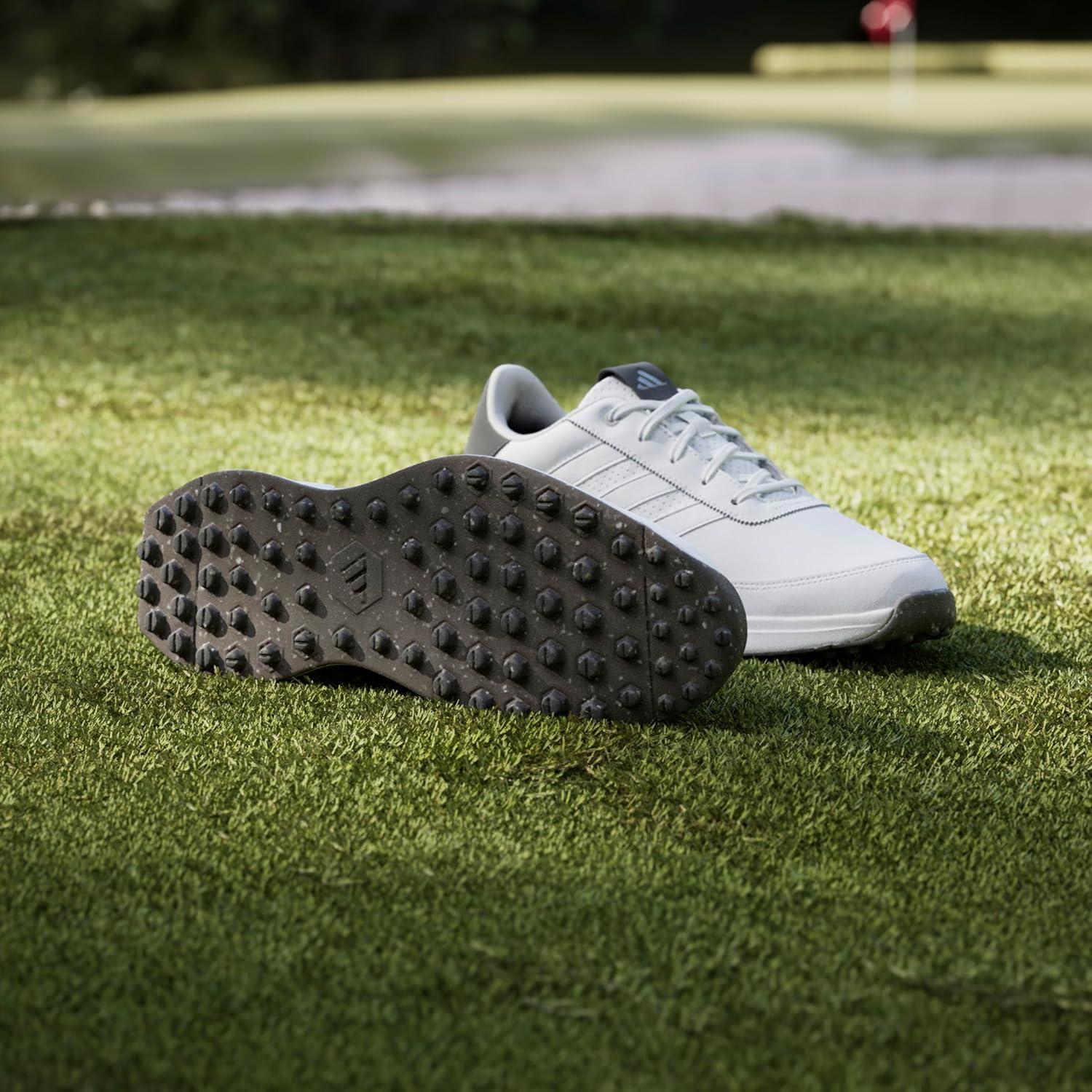 imageAdidas Mens S2g Spikeless Leather 24 Golf ShoesFootwear WhiteCharcoal