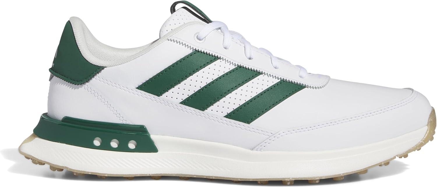 imageAdidas Mens S2g Spikeless Leather 24 Golf ShoesFootwear WhiteCollegiate GreenGum 4