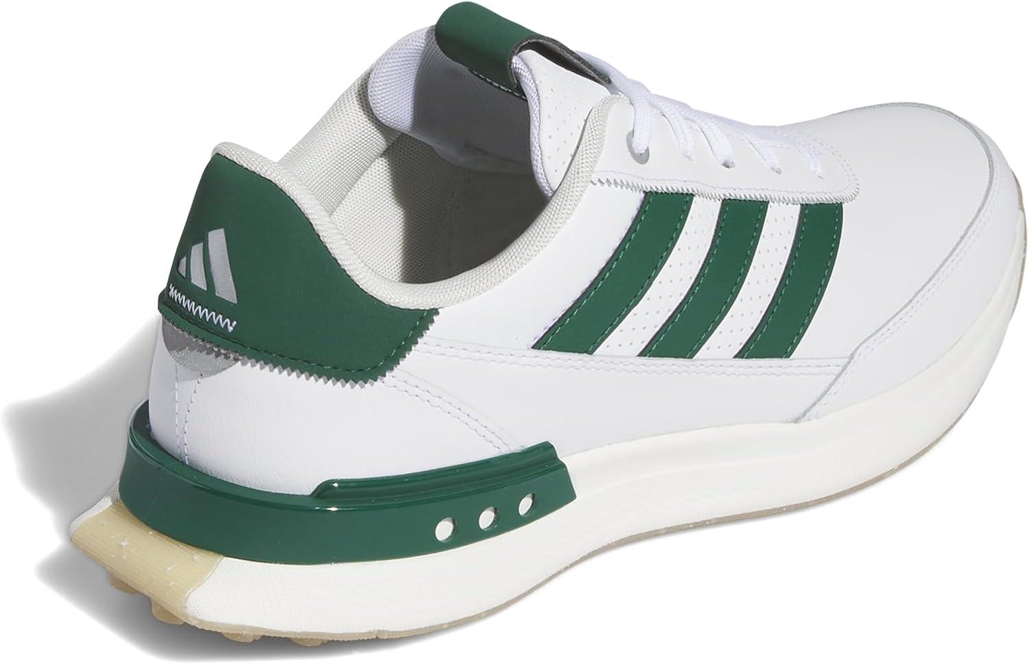 imageAdidas Mens S2g Spikeless Leather 24 Golf ShoesFootwear WhiteCollegiate GreenGum 4