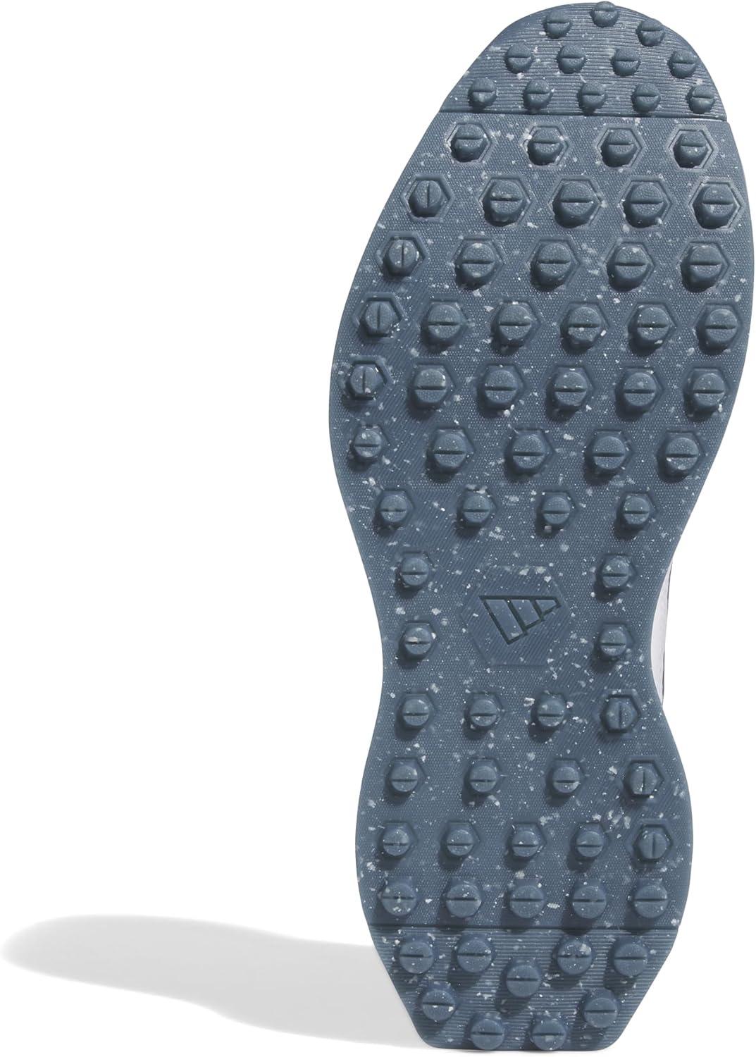 imageAdidas Mens S2g Spikeless Leather 24 Golf ShoesFootwear WhiteCollegiate NavySilver Metallic