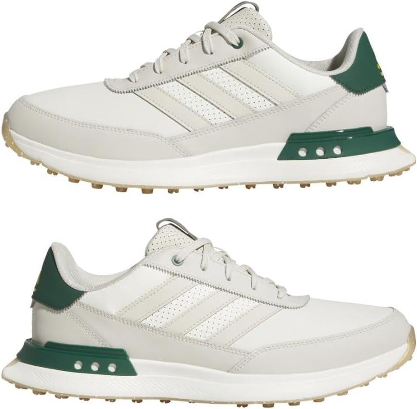 imageAdidas Mens S2g Spikeless Leather 24 Golf ShoesOff WhiteAluminaCollegiate Green