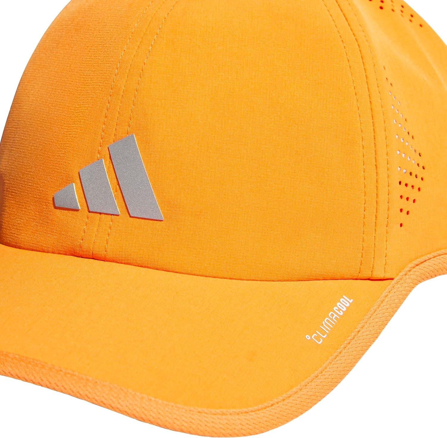 imageAdidas Superlite Athletic Caps Running Hat MenPure OrangeSilver MetallicWhite30