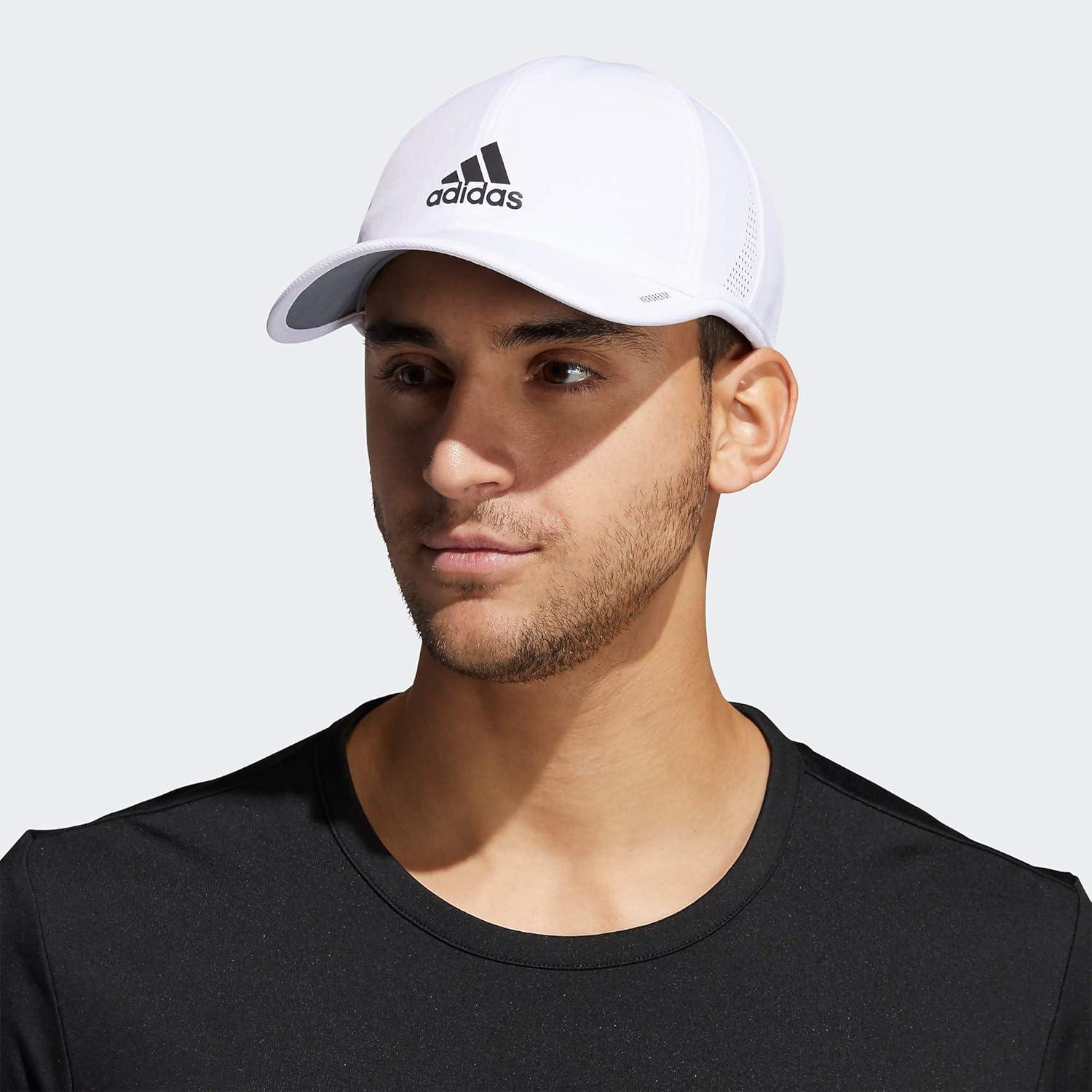 imageAdidas Superlite Athletic Caps Running Hat MenWhiteBlack Reflective20