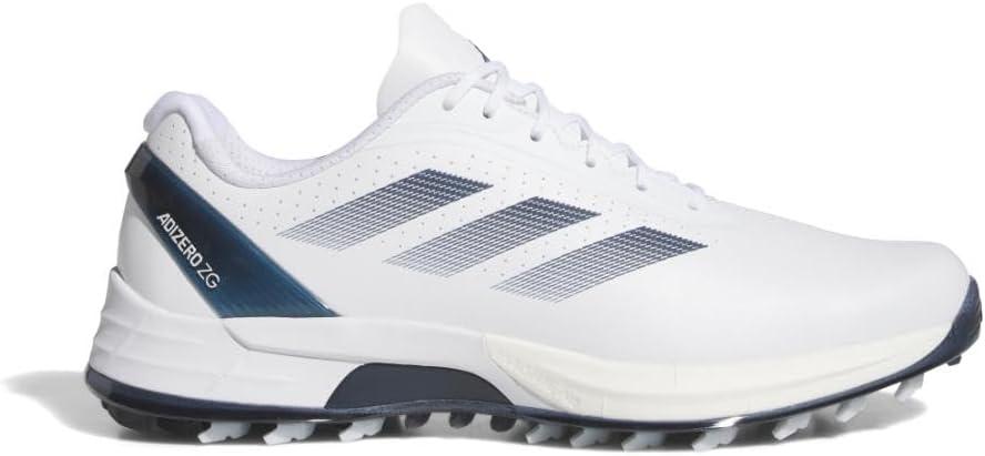 imageadidas Mens Adizero Zg Spikeless Golf ShoesFootwear WhiteCollegiate NavyZero Metallic
