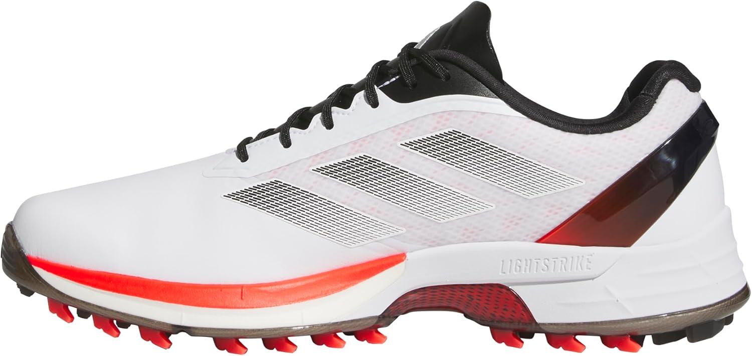 imageadidas Mens Adizero Zg Spikeless Golf ShoesFootwear WhiteLucid RedCore Black