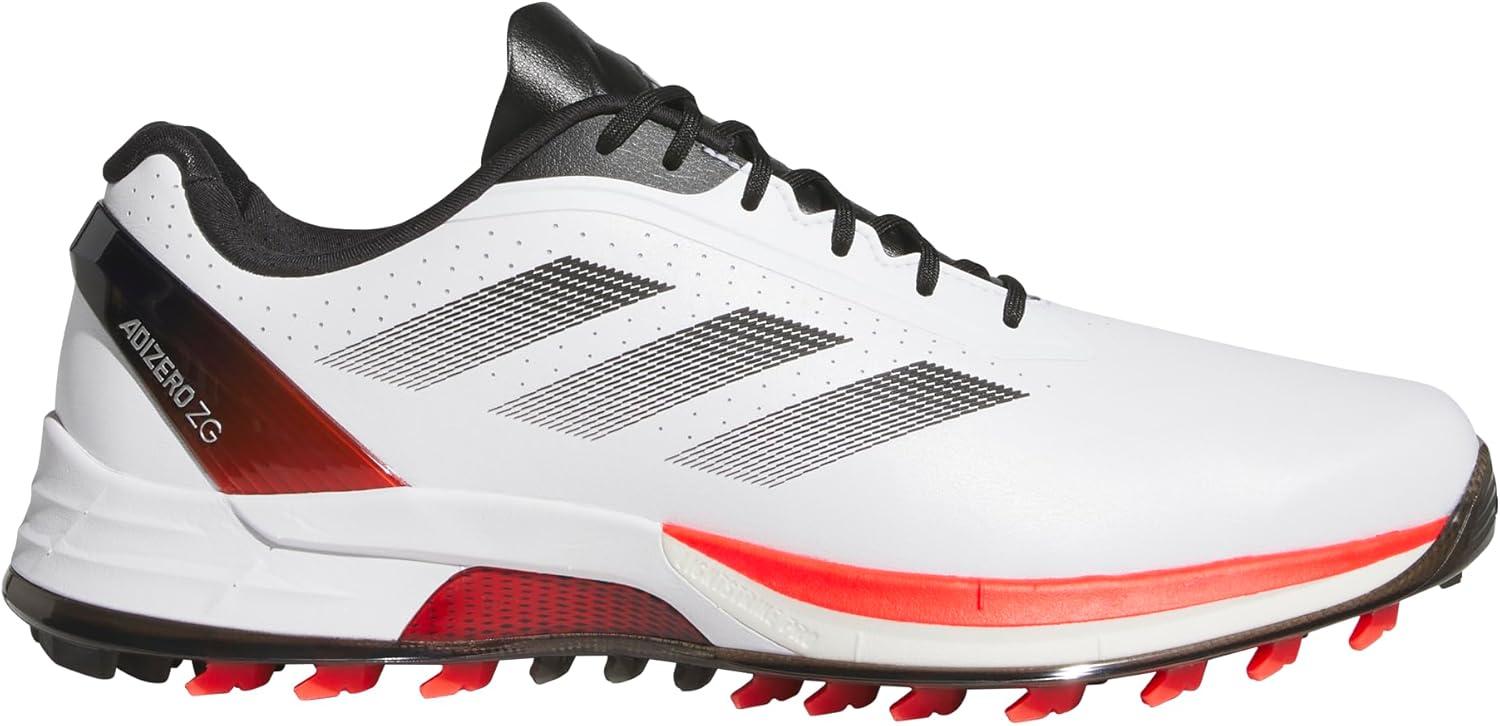 imageadidas Mens Adizero Zg Spikeless Golf ShoesFootwear WhiteLucid RedCore Black