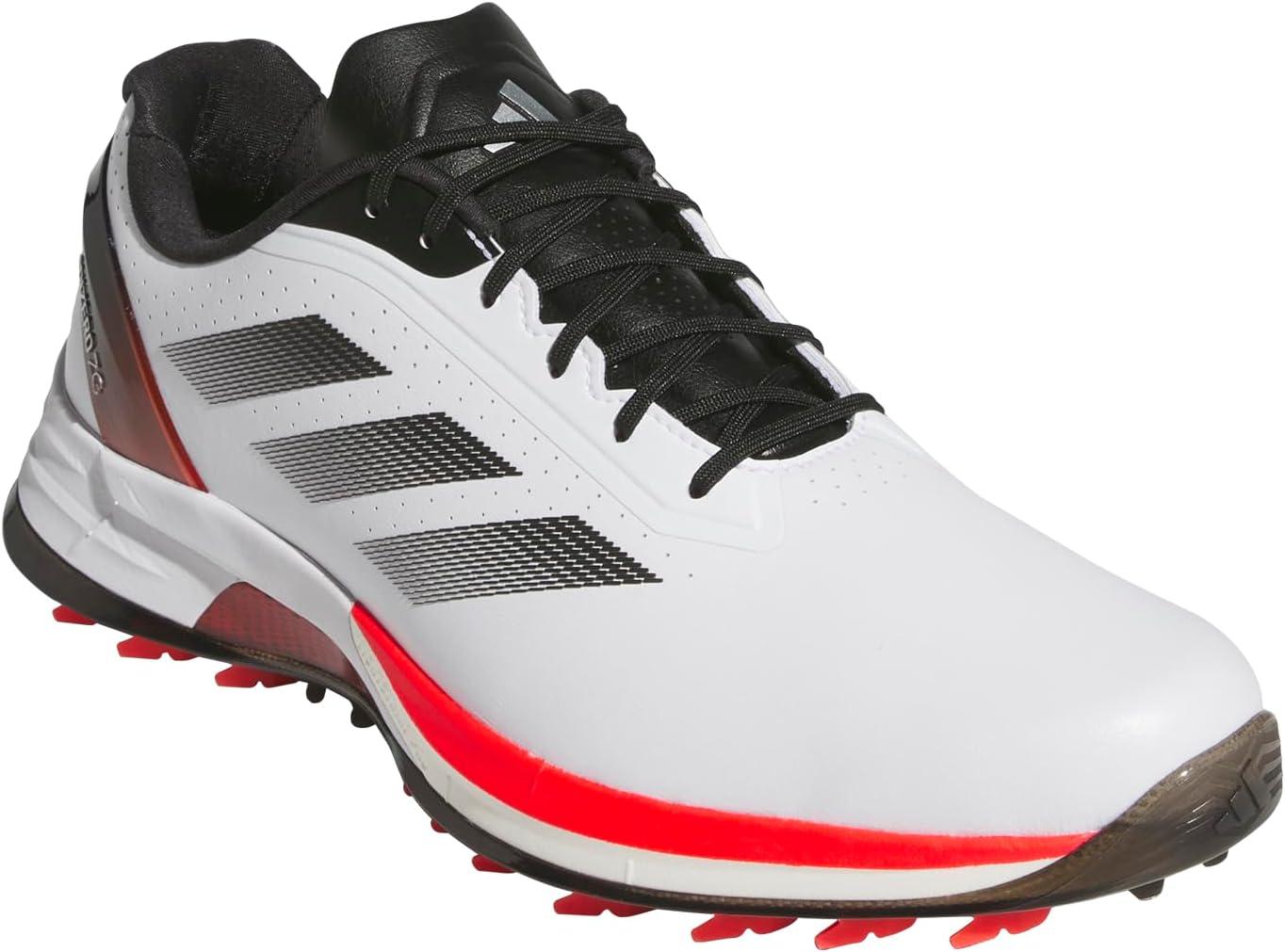 imageadidas Mens Adizero Zg Spikeless Golf ShoesFootwear WhiteLucid RedCore Black