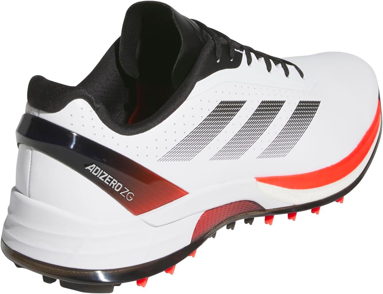 imageadidas Mens Adizero Zg Spikeless Golf ShoesFootwear WhiteLucid RedCore Black