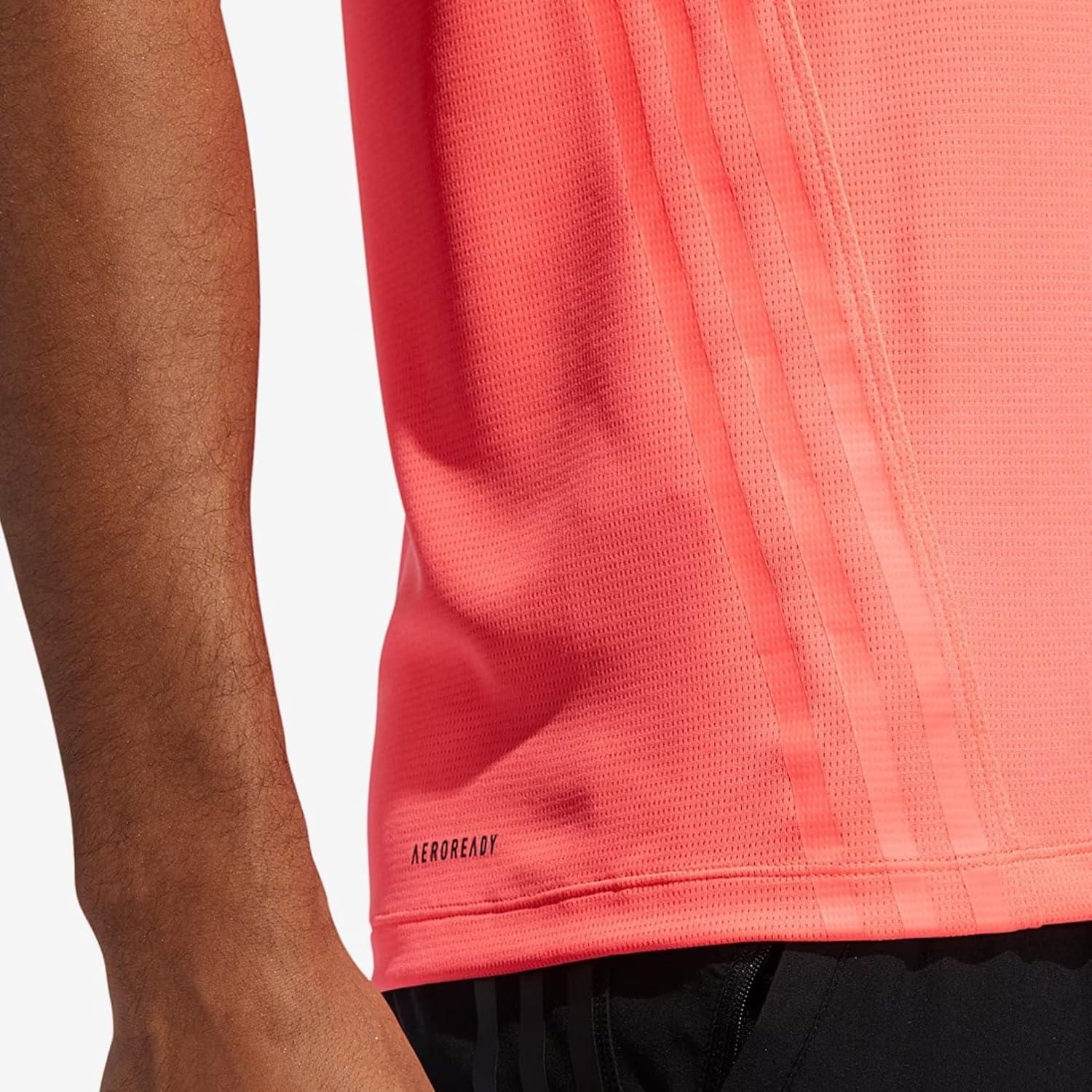 imageadidas Mens Aeroready 3Stripes TeeSignal Pink