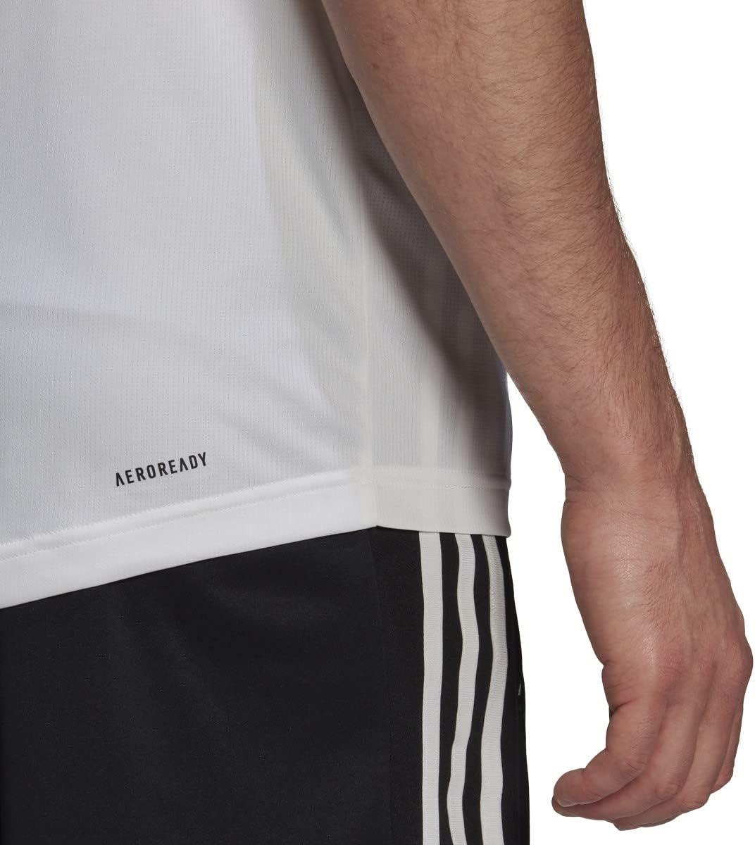 imageadidas Mens Aeroready 3Stripes TeeWhiteBlack