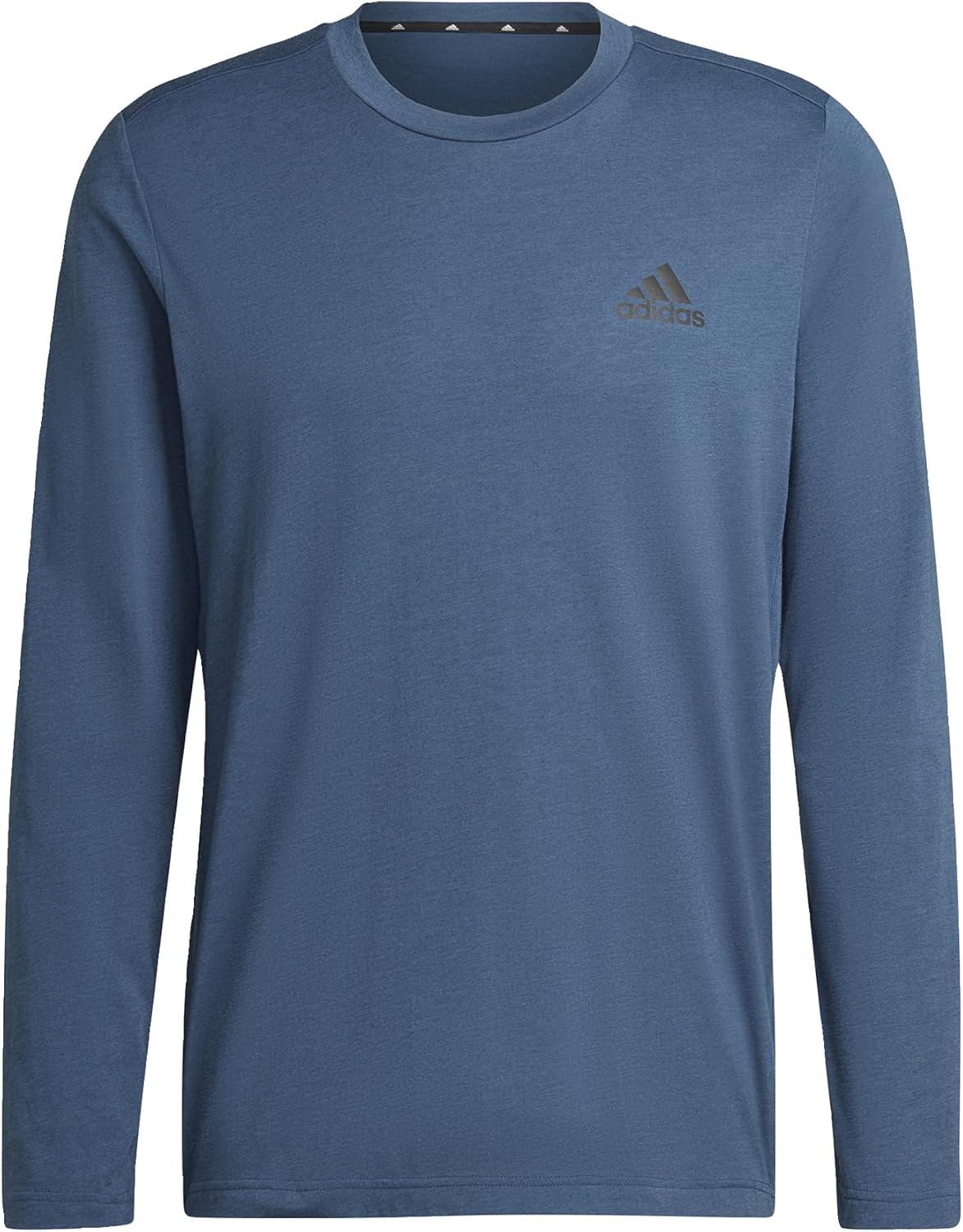 imageadidas Mens Aeroready Designed 2 Move Feelready Sport Long Sleeve TeeCrew NavyBlack