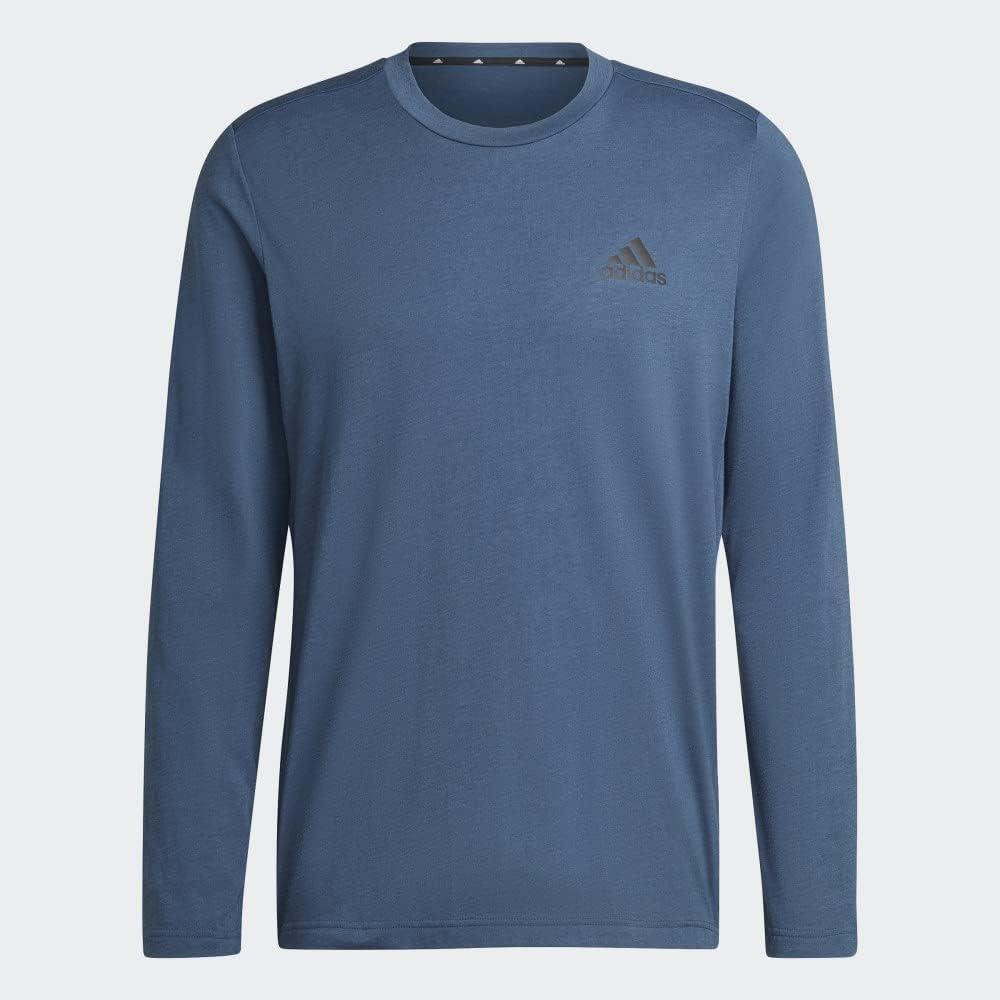 imageadidas Mens Aeroready Designed 2 Move Feelready Sport Long Sleeve TeeCrew NavyBlack