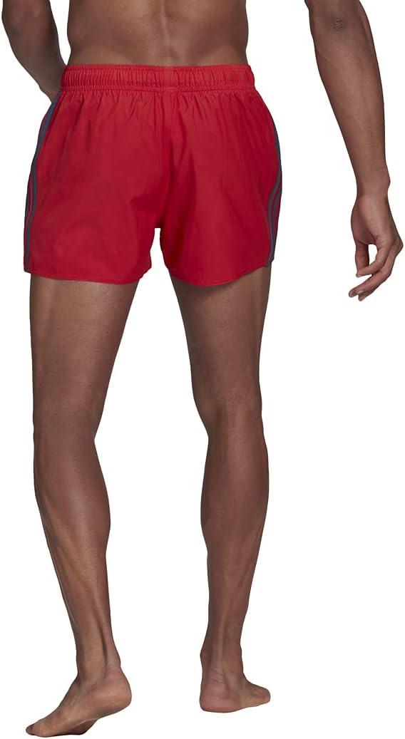 imageadidas Mens Classic 3Stripes Swim ShortsGlory RedCrew Navy