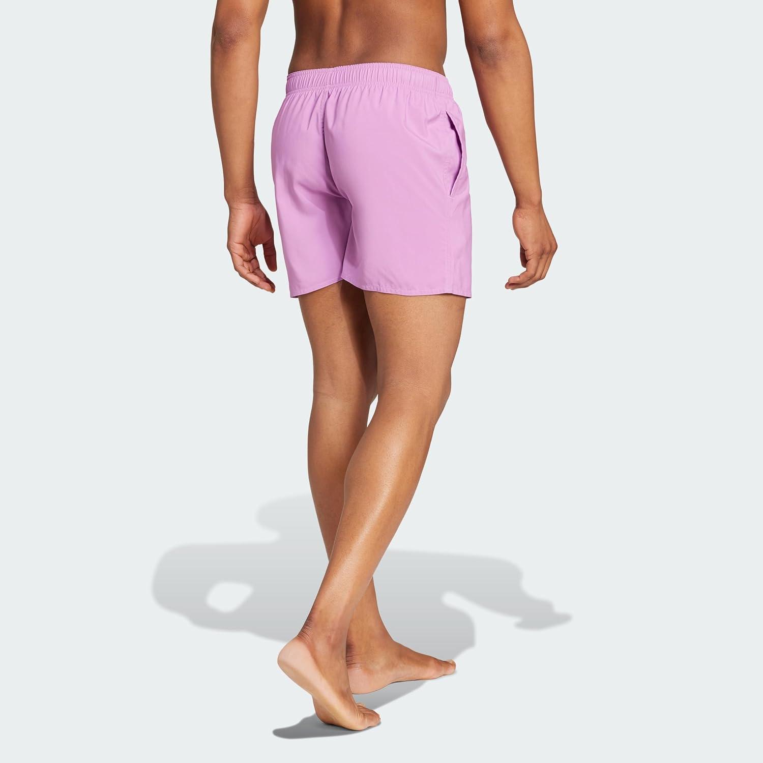 imageadidas Mens Classic 3Stripes Swim ShortsPreloved Purple Black