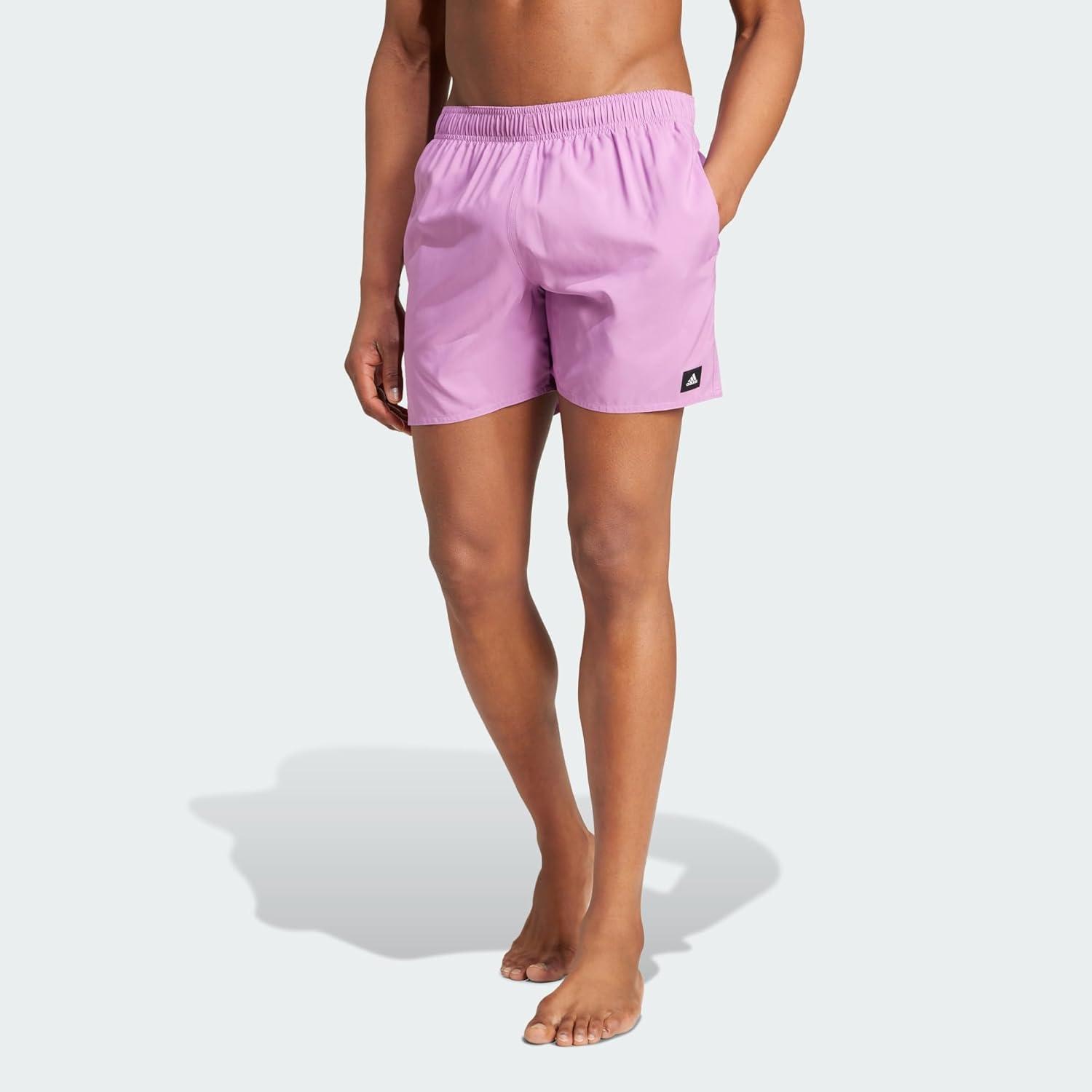 imageadidas Mens Classic 3Stripes Swim ShortsPreloved Purple Black