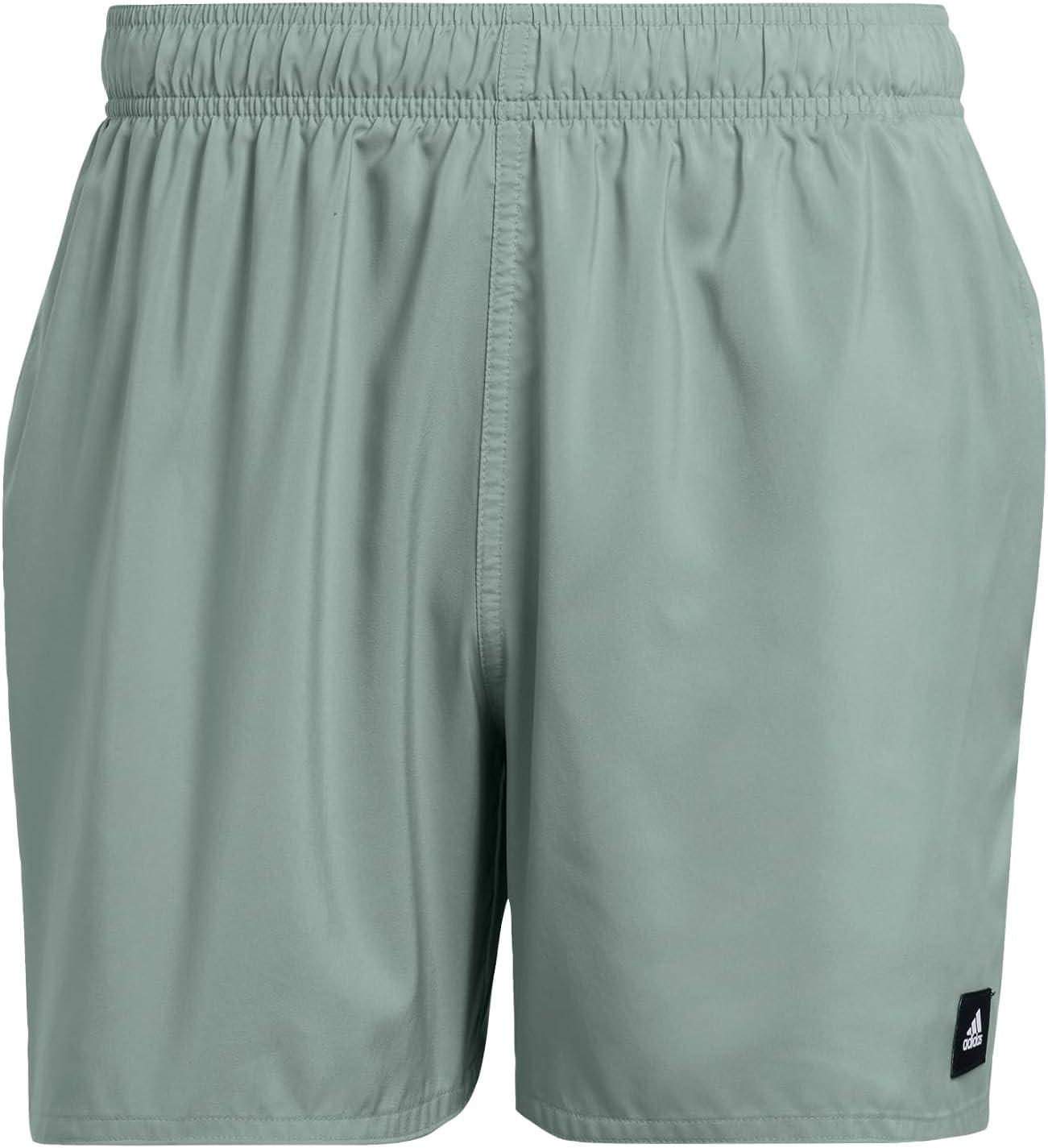 imageadidas Mens Classic 3Stripes Swim ShortsSilver Green Black