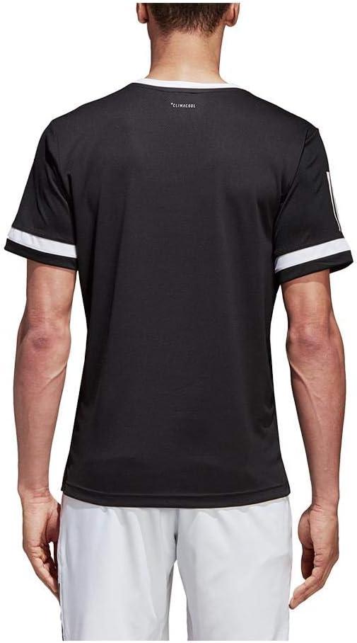 imageadidas Mens Club Tennis 3Stripes TeeCore BlackWhite