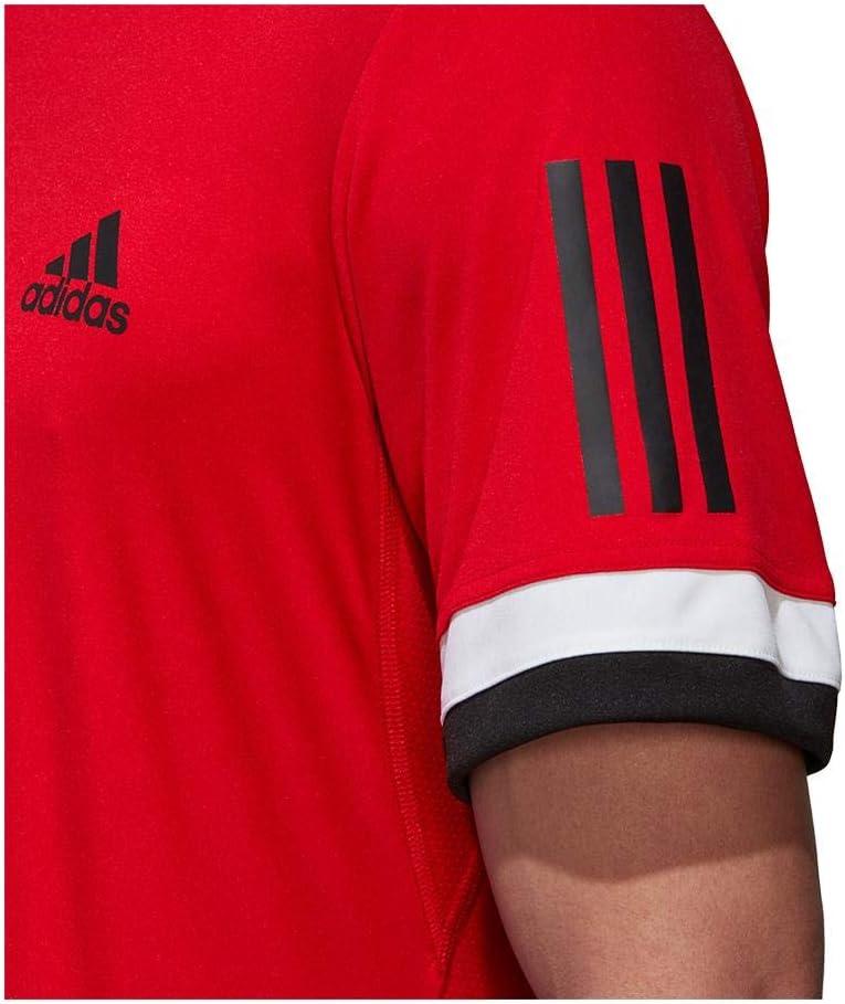 imageadidas Mens Club Tennis 3Stripes TeeScarlet