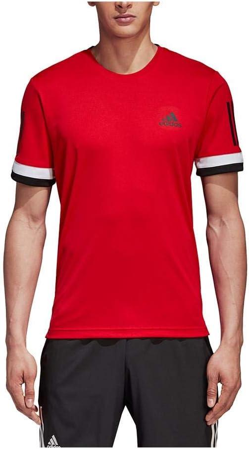 imageadidas Mens Club Tennis 3Stripes TeeScarlet